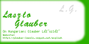 laszlo glauber business card